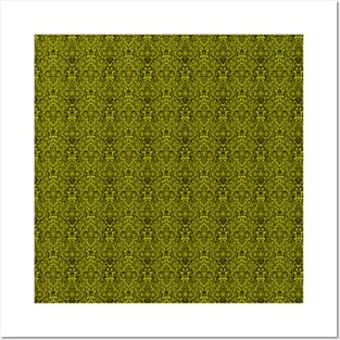 Skull and Crossbones Neck Gator Yellow Crossbones Pattern Posters and Art